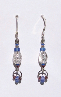 Crazed Glass with Striped Dangles!