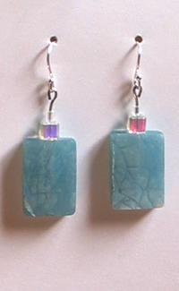 Blue Irridescent Shell with Chrystal Cubes!